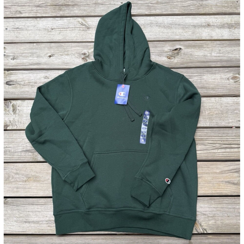 Champion Fleece Lined Embroidered 'C' Logo Long Sleeve Hoodie Men's Size XL NWT